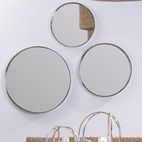 Medium Nickel Finish Wall Mirror