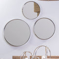 Small Nickel Finish Wall Mirror