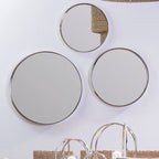 Small Nickel Finish Wall Mirror