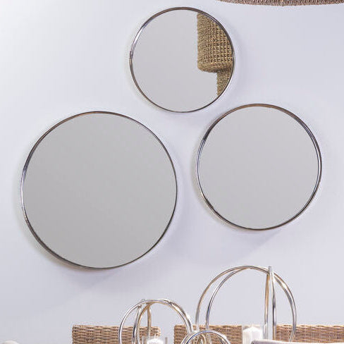 Small Nickel Finish Wall Mirror