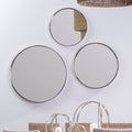 Large Nickel Finish Wall Mirror