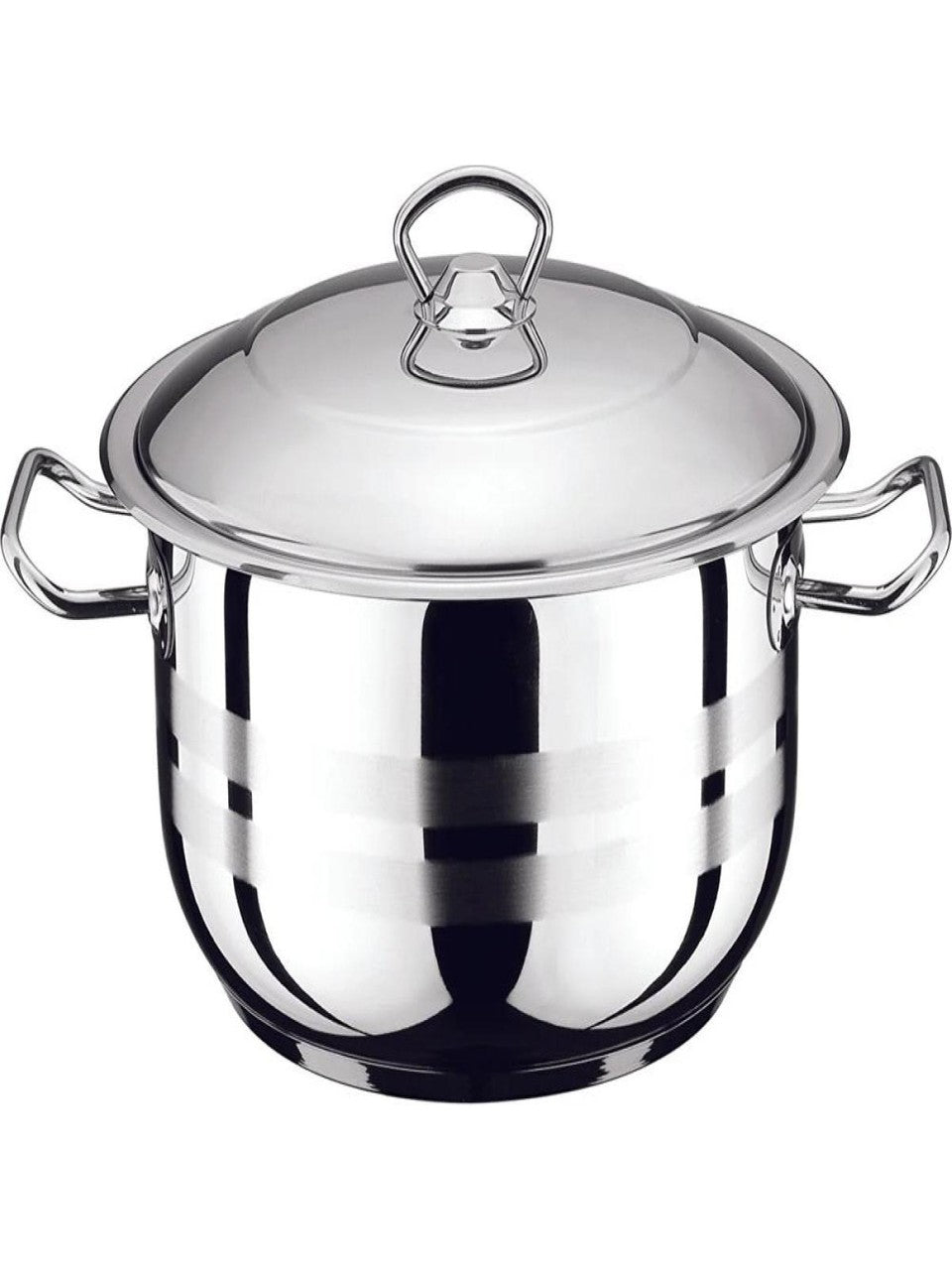 Stainless Steel Deep Stockpot with Metal Lid 26cm