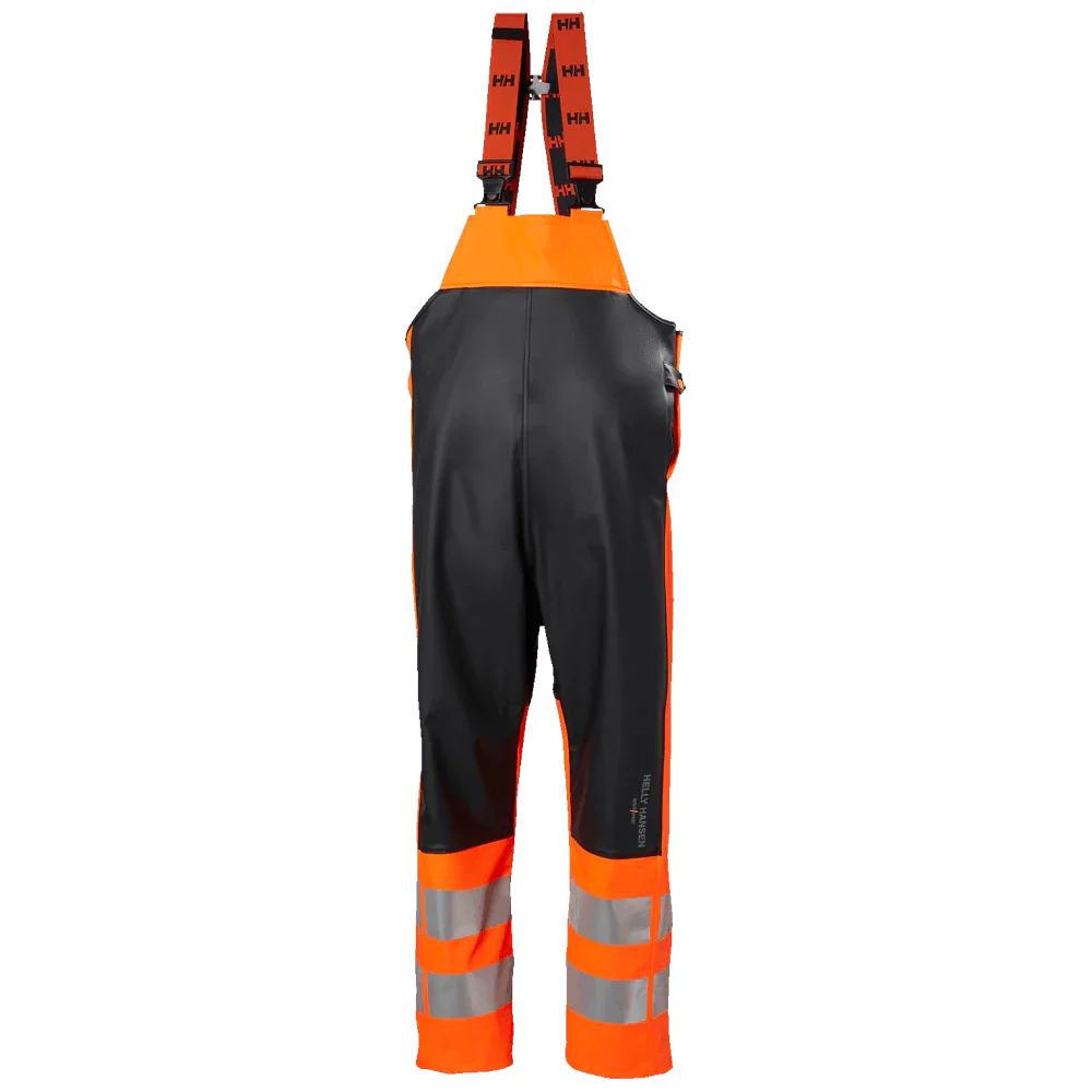 Helly Hansen 70596 Alna 2.0 Rain Bib & Brace Waterproof Pants ORANGE EBONY