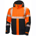 Helly Hansen 71172 ICU Hi-Vis 3 Layer Waterproof Shell Jacket ORANGE EBONY