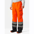 Helly Hansen 71187 UC-ME Waterproof Over Shell Pants Trousers, Class 2 HI VIS ORANGE EBONY