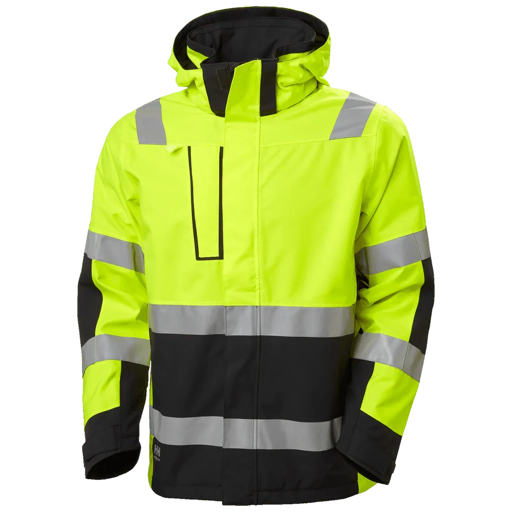 Helly Hansen 71195 Alna 2.0 Hi-Vis Waterproof Shell Jacket YELLOW EBONY