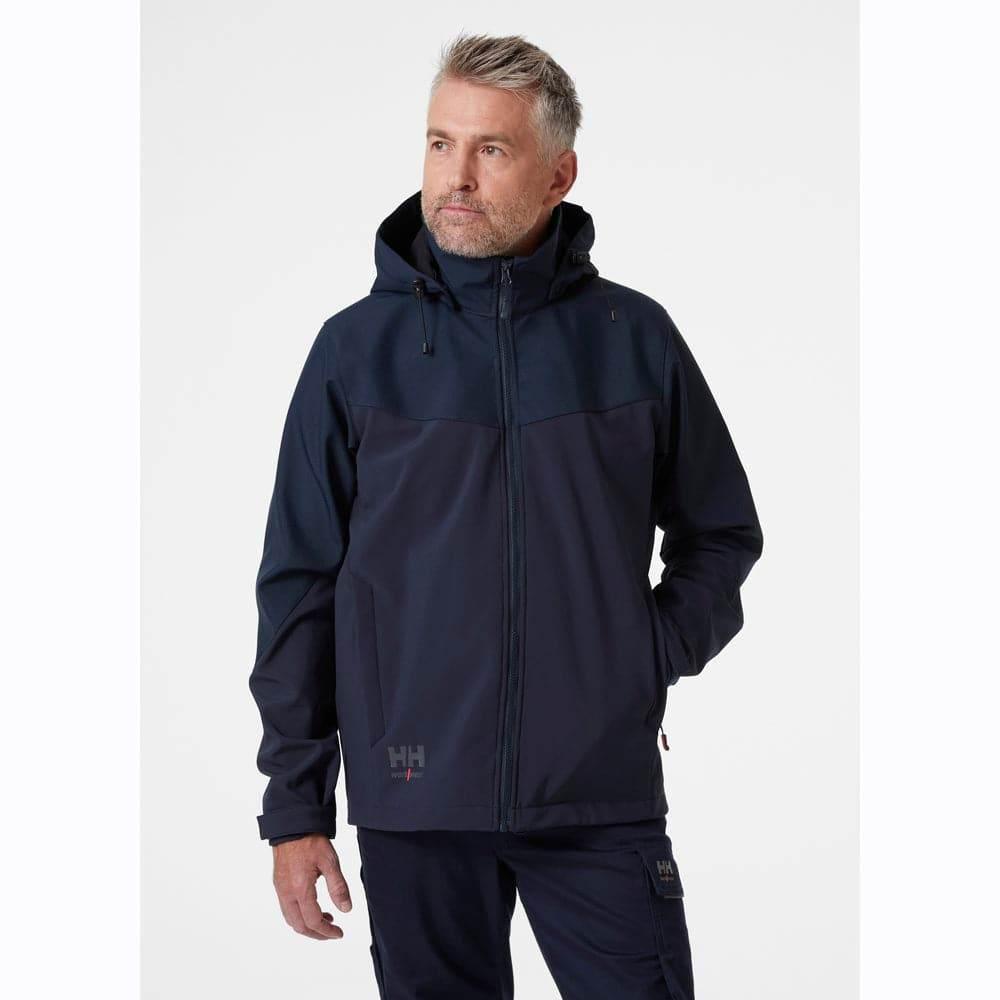 Helly Hansen 74290 Oxford Softshell Hooded Work Jacket Navy