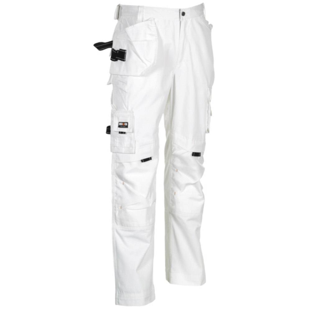Herock Dagan Water-Repellent Holster Pocket Kneepad Trousers White 34" Waist, 32" Leg