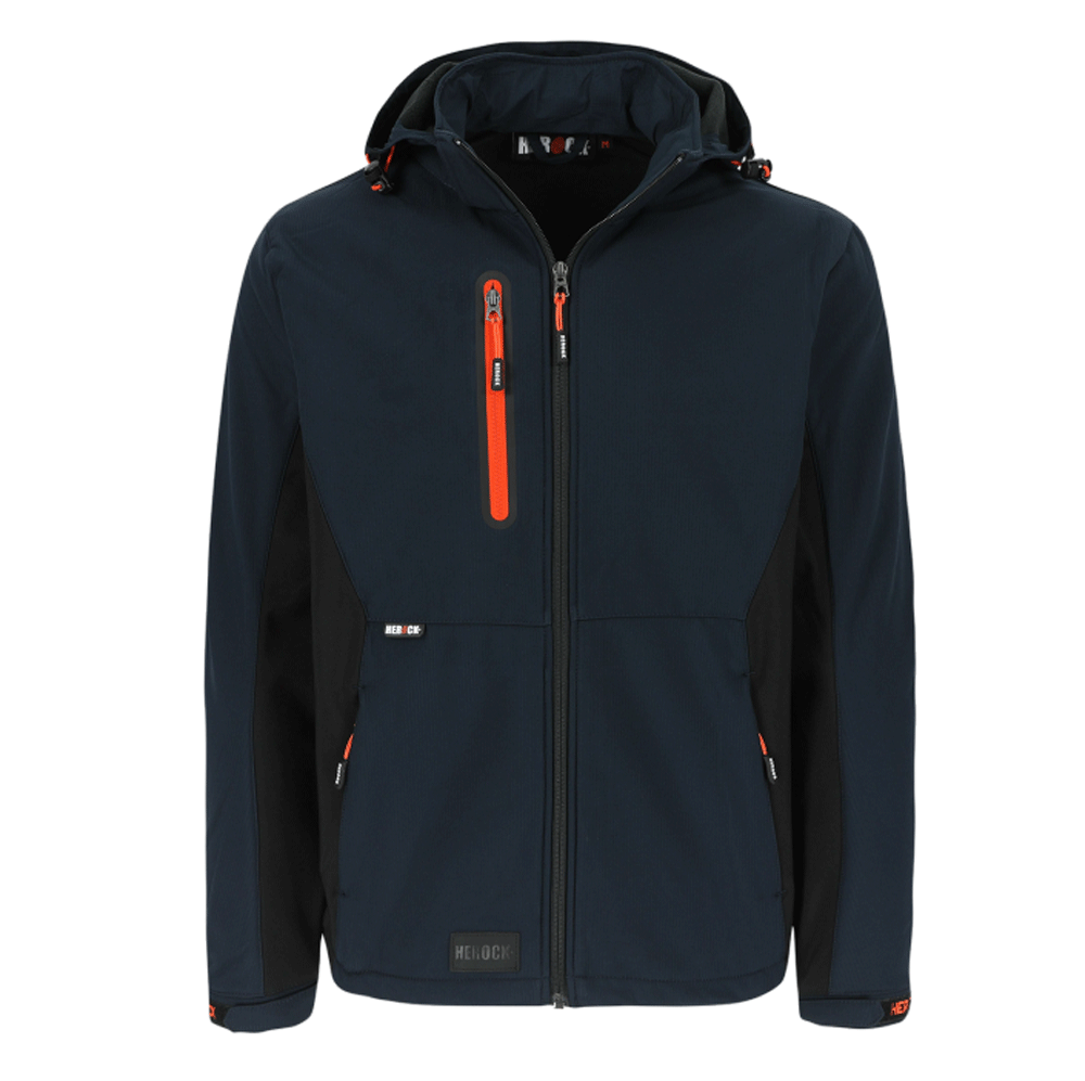 Herock Trystan Softshell Water Repellent Breathable Jacket Navy Black