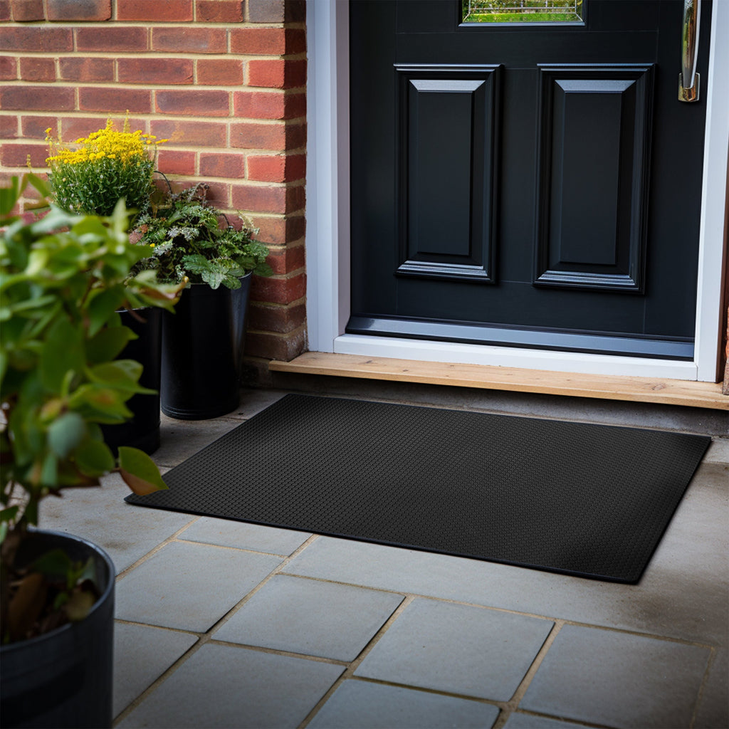 Hexagon Pattern Heavy Duty Rubber Doormat