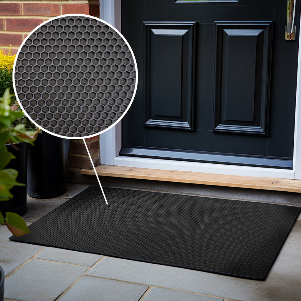 Hexagon Pattern Heavy Duty Rubber Doormat