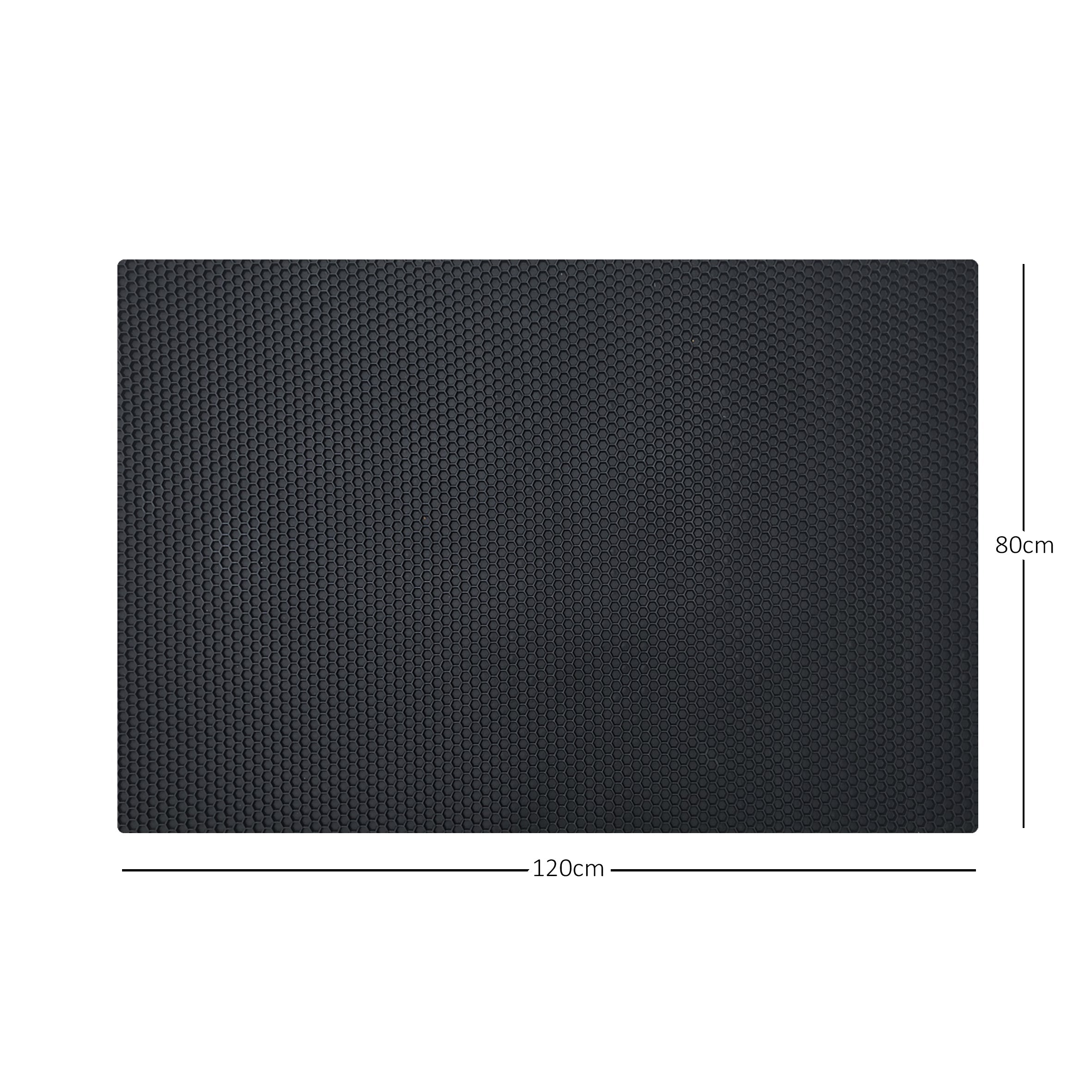 Hexagon Pattern Heavy Duty Rubber Doormat 120 x 80cm