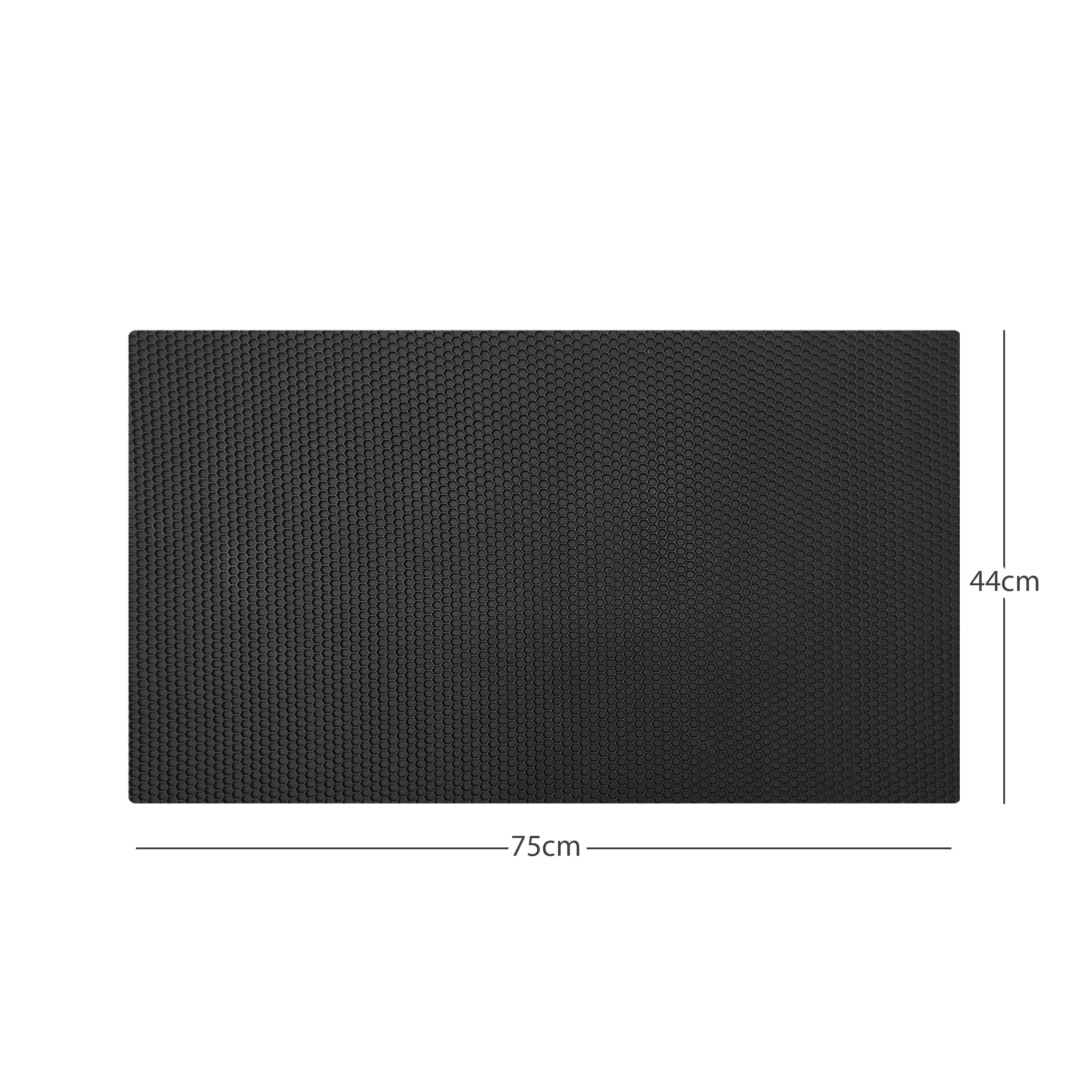 Hexagon Pattern Heavy Duty Rubber Doormat 75 x 45cm