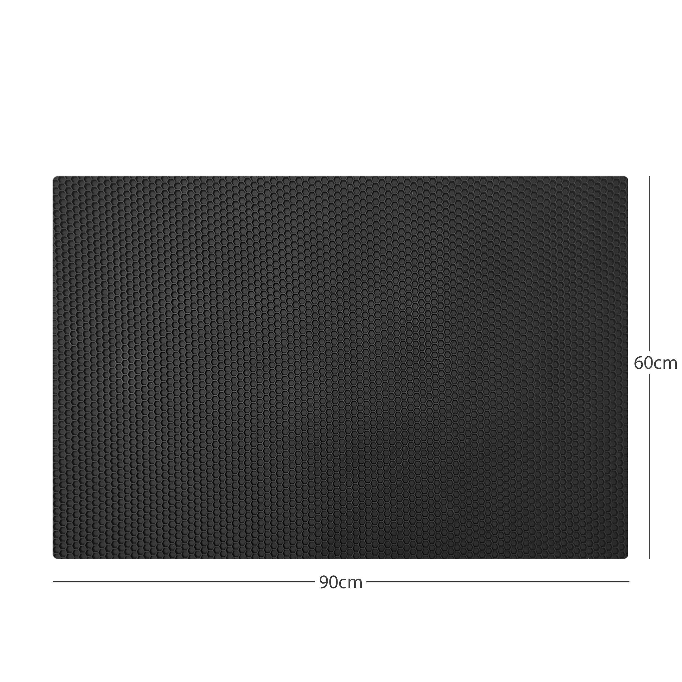 Hexagon Pattern Heavy Duty Rubber Doormat 90 x 60cm