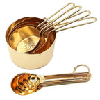 8-Piece Stainless Steel Measuring Spoons & Cups Set