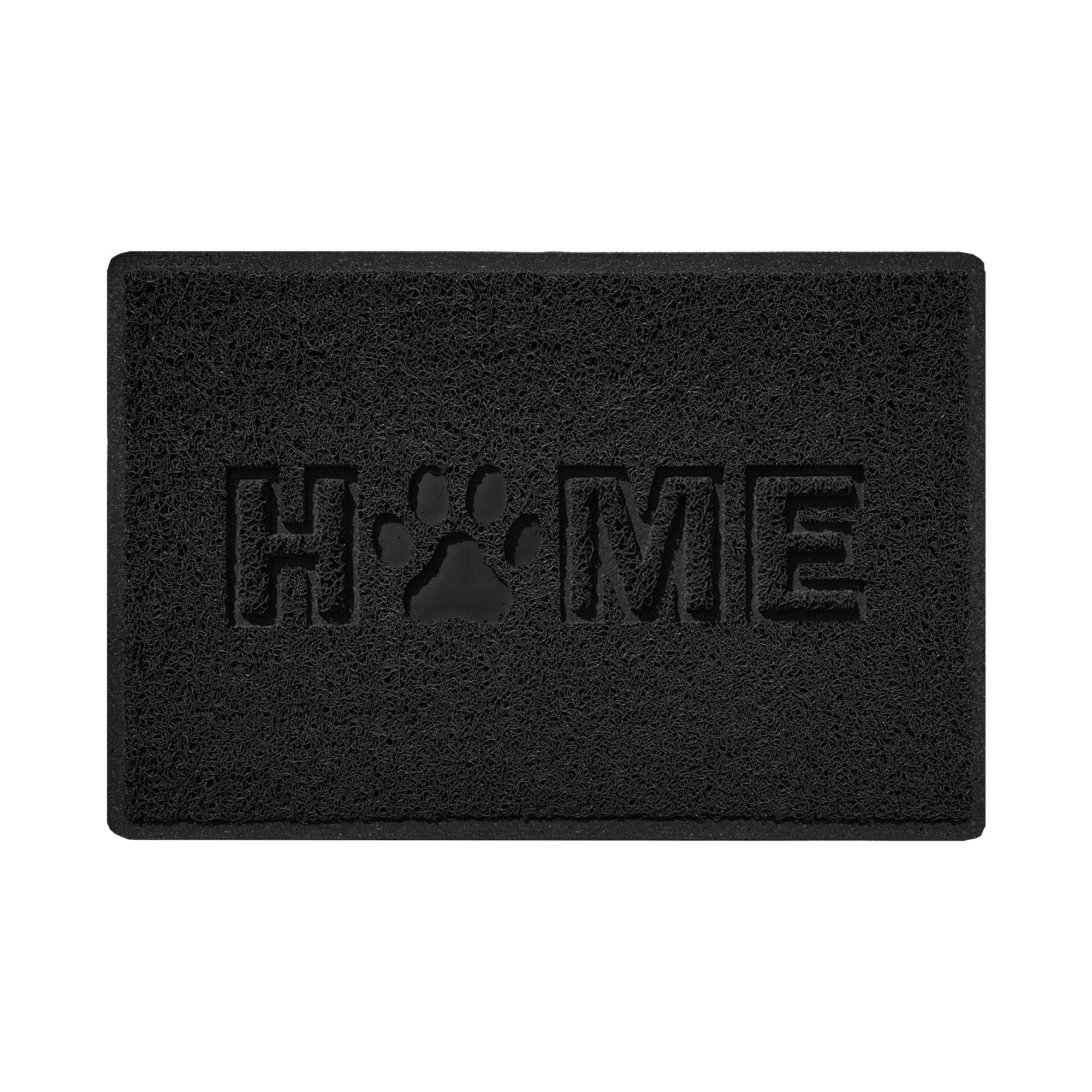 Home Paw Embossed Spaghetti Doormat Black 60cm x 40cm