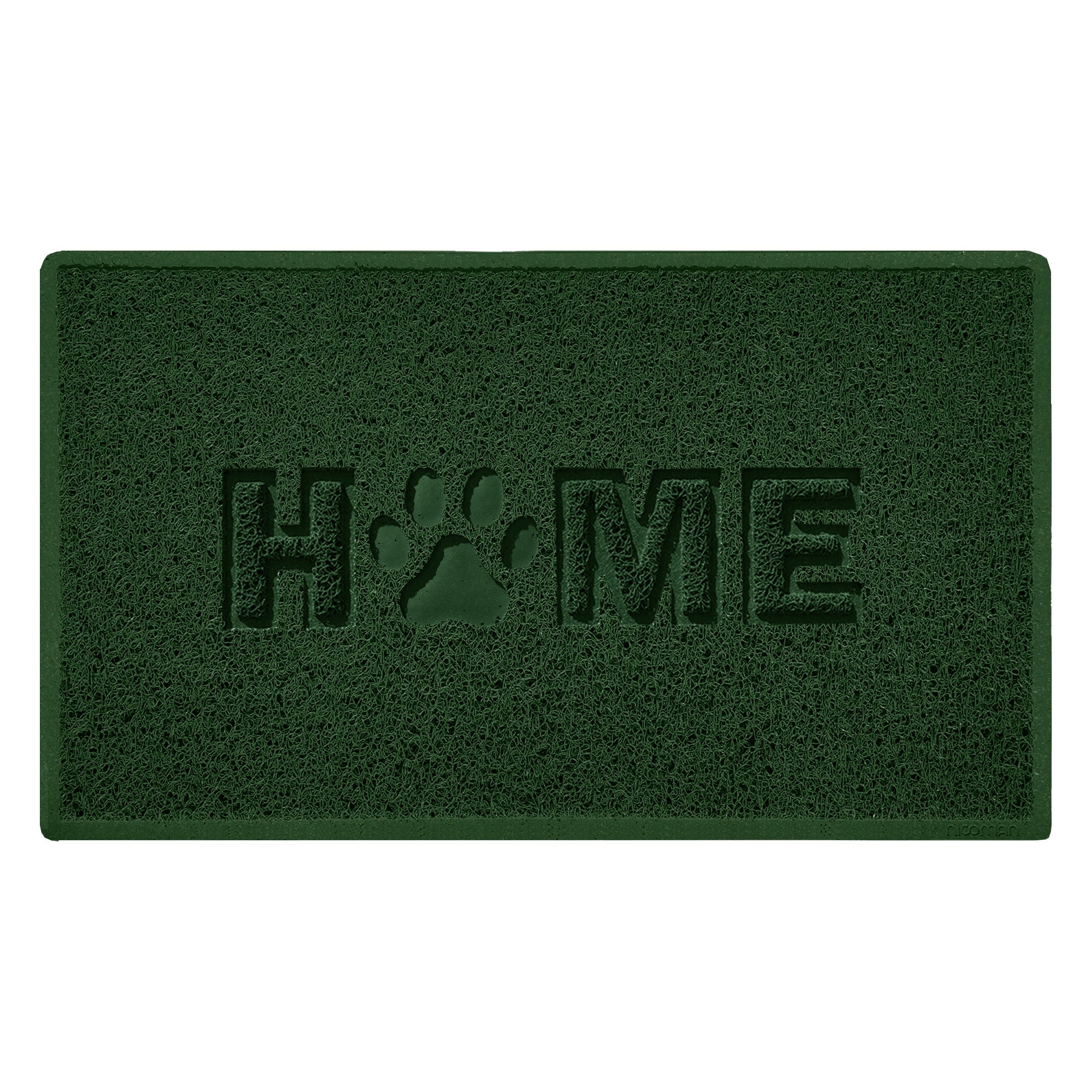 Home Paw Embossed Spaghetti Doormat Green 75cm x 44cm