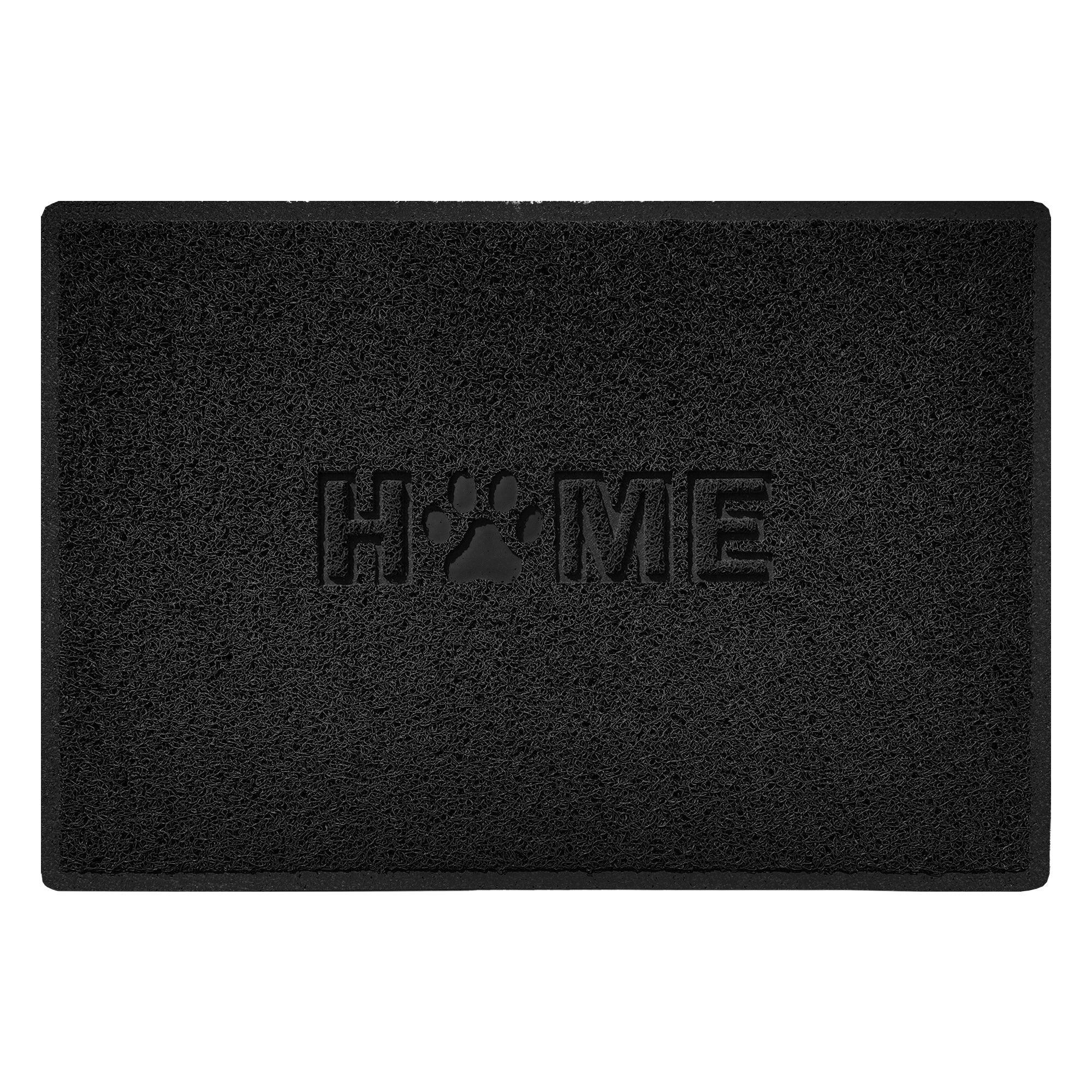 Home Paw Embossed Spaghetti Outdoor Doormat Black 90cm x 60cm