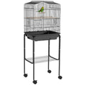 Bird Cage for Budgie Finch Canary Parakeet W/ Stand Tray Black