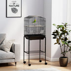 Bird Cage for Budgie Finch Canary Parakeet W/ Stand Tray Black