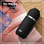 Luma Vacuum Insulated, Flask & Mug, Black, 700ml (24oz)