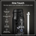 NFL x ION8 Insulated Steel Water Bottle, NFL Cowboys, 750ml (24oz)