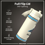 NFL x ION8 Insulated Steel Water Bottle, NFL Panthers, 750ml (24oz)