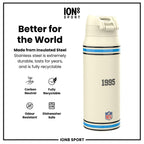 NFL x ION8 Insulated Steel Water Bottle, NFL Panthers, 750ml (24oz)