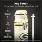 NFL x ION8 Insulated Steel Water Bottle, NFL Packers, 750ml (24oz)