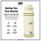 NFL x ION8 Insulated Steel Water Bottle, NFL Rams, 750ml (24oz)