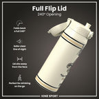 NFL x ION8 Insulated Steel Water Bottle, NFL Saints, 750ml (24oz)