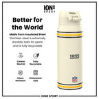 NFL x ION8 Insulated Steel Water Bottle, NFL Steelers, 750ml (24oz)
