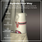 NFL x ION8 Insulated Steel Water Bottle, NFL 49ers, 750ml (24oz)