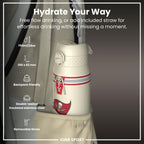 NFL x ION8 Insulated Steel Water Bottle, NFL Buccaneers, 750ml (24oz)