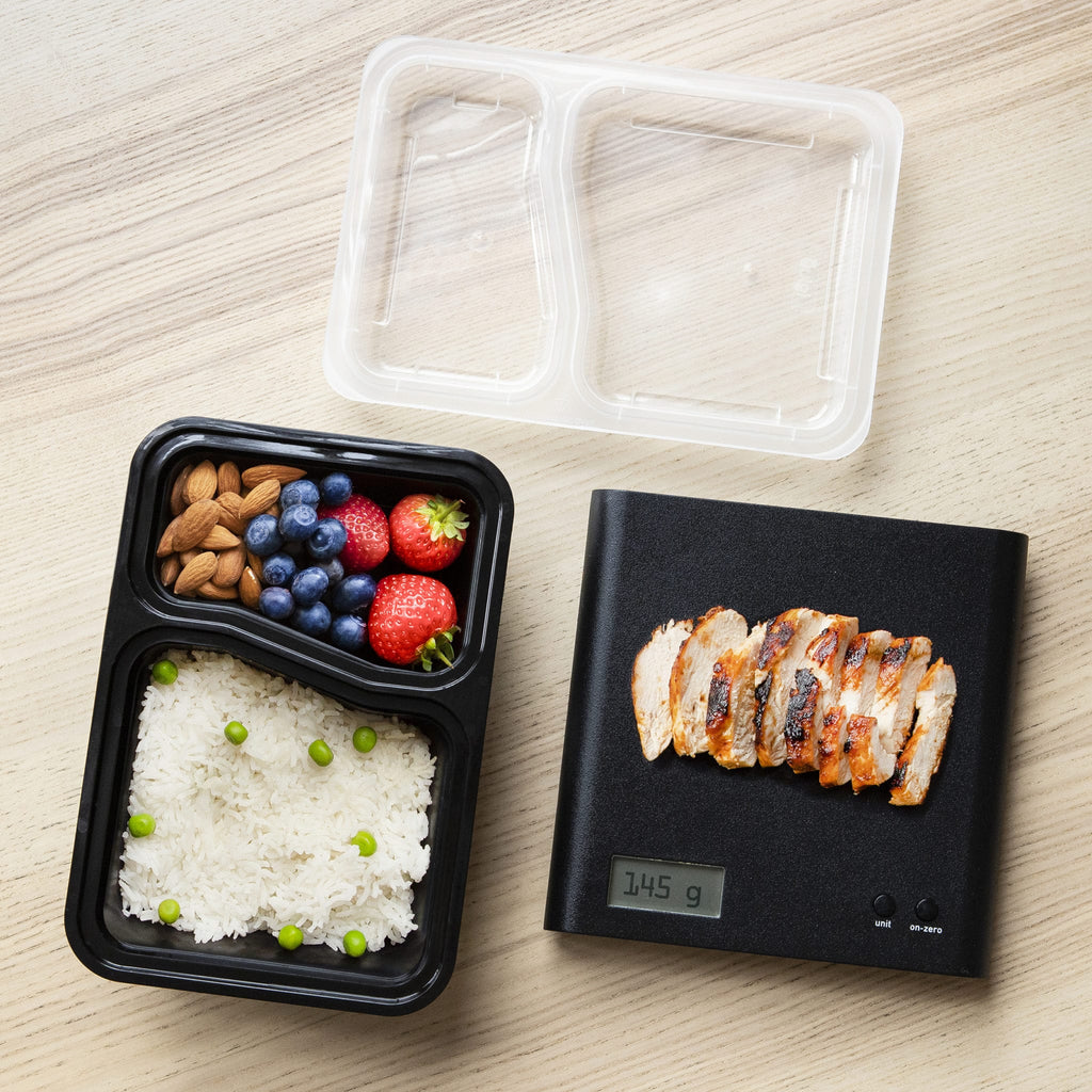 2-Compartment Reusable Containers with Airtight Lids 887ml