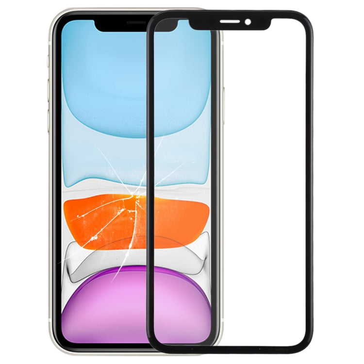 Front Screen Outer Glass Lens with Frame & OCA Optically Clear Adhesive for iPhone 11, For iPhone 11 (with OCA) For iPhone 11 (with OCA)