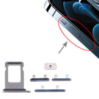 SIM Card Tray + Side Keys for iPhone 12 Pro, For iPhone 12 Pro (Single card) For iPhone 12 Pro (Single card) Blue