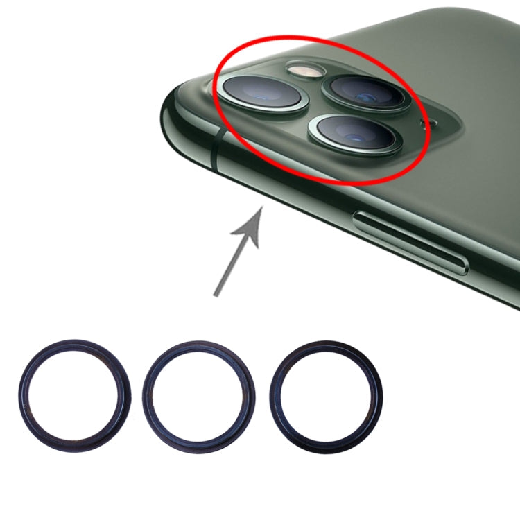 3 PCS Rear Camera Glass Lens Metal Protector Hoop Ring for iPhone 11 Pro & 11 Pro Max, For iPhone 11 Pro & 11 Pro Max For iPhone 11 Pro & 11 Pro Max Green