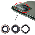 3 PCS Back Camera Bezel with Lens Cover for iPhone 11 Pro / 11 Pro Max, For iPhone 11Pro/11 Pro Max For iPhone 11Pro 11 Pro Max