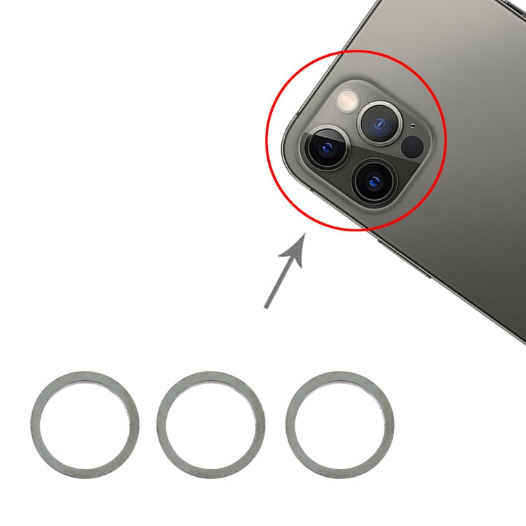 3 PCS Rear Camera Glass Lens Metal Protector Hoop Ring for iPhone 12 Pro Max, For iPhone 12 Pro Max For iPhone 12 Pro Max Aqua Blue