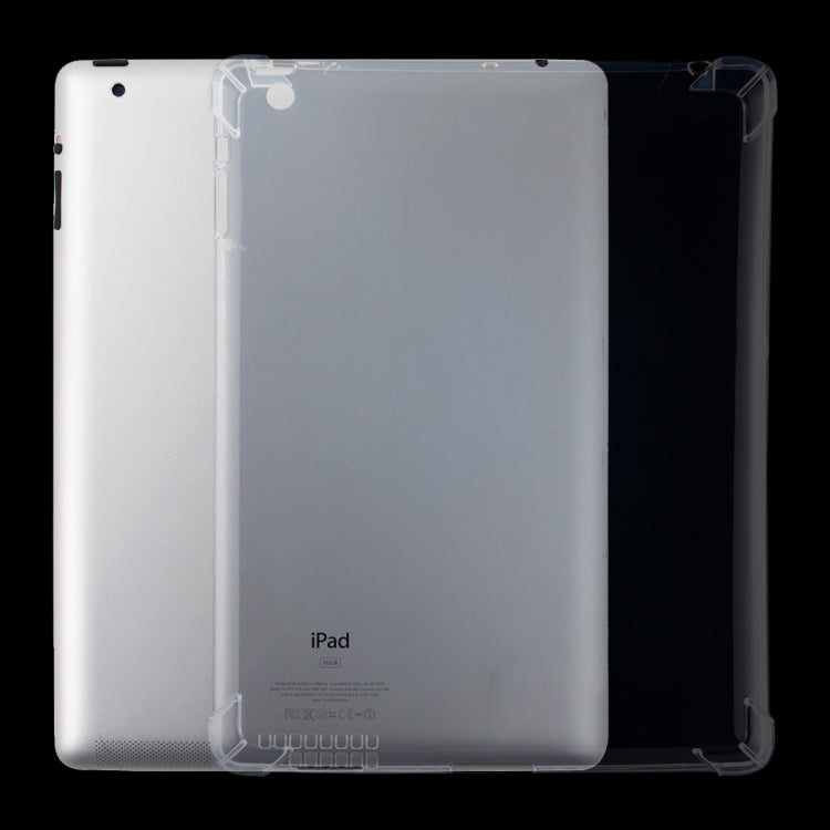 For iPad 4 / 3 / 2 3mm Four Corners Shockproof Transparent Protective Case, For iPad 4 / 3 / 2 For iPad 4 3 2