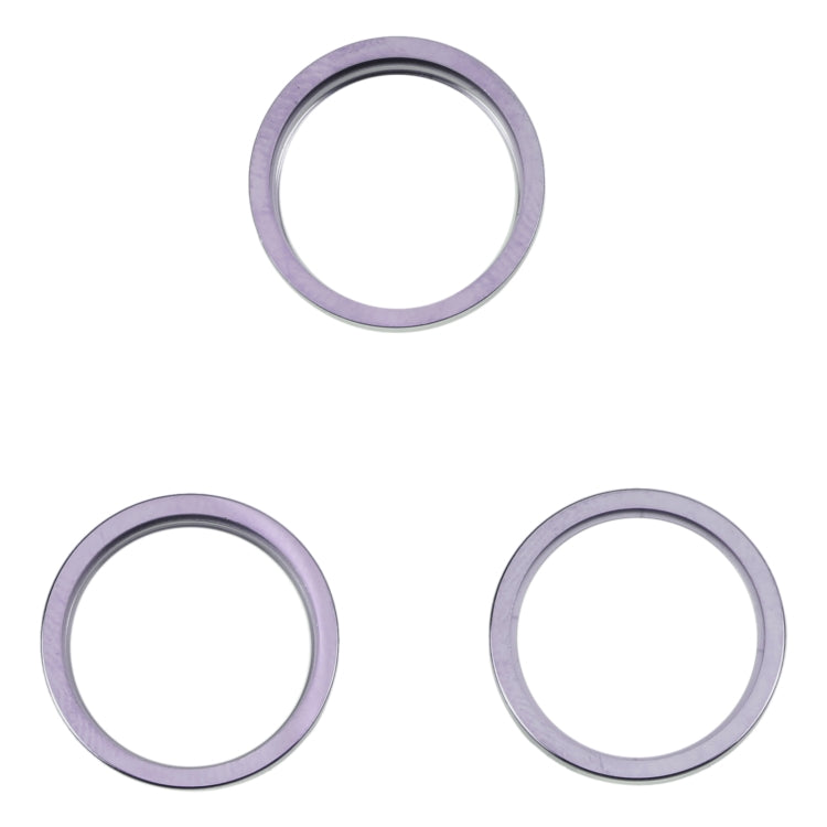 For iPhone 14 Pro Max 3PCS Rear Camera Glass Lens Metal Outside Protector Hoop Ring, For iPhone 14 Pro Max For iPhone 14 Pro Max Deep Purple