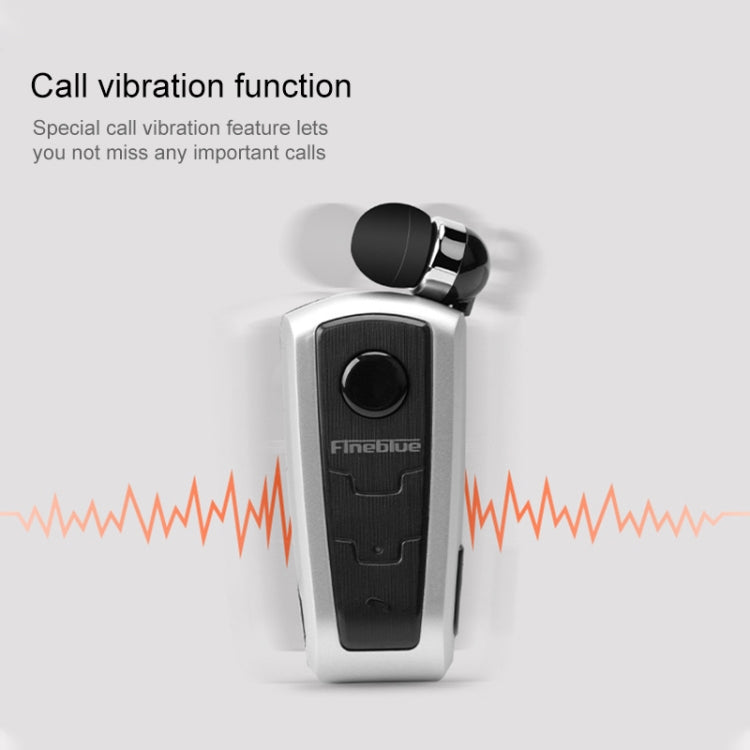 Bluetooth Headset – Fineblue F910 CSR4.1 Retractable Cable Caller Vibration Reminder...