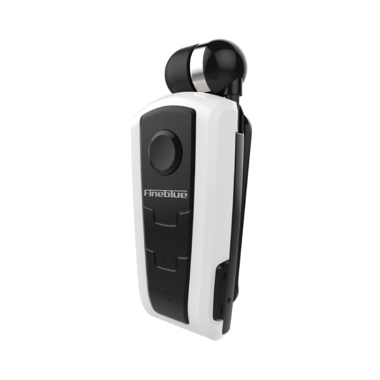Bluetooth Headset – Fineblue F910 CSR4.1 Retractable Cable Caller Vibration Reminder... White