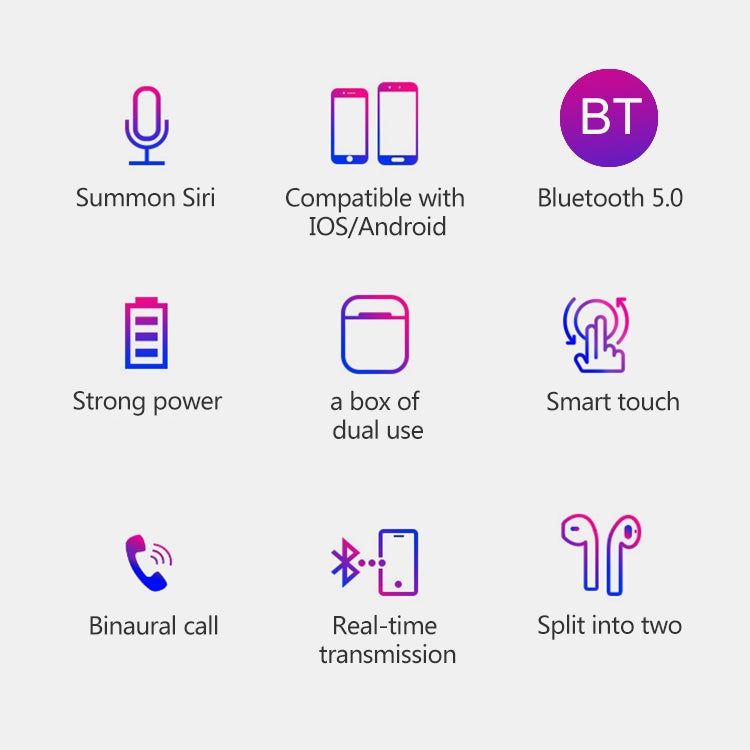 i9 Headset – Bluetooth 5.0, HiFi Bass Sound