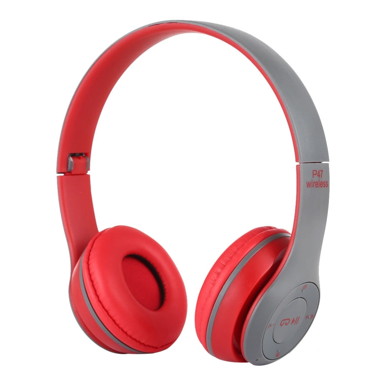 P47 Bluetooth Headphones – Foldable P47 Red Red