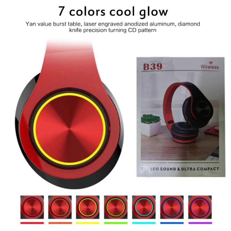 B39 Headset – Wireless Bluetooth V5.0 Headset, B39 (Red), B39 (White), B39 (Black...