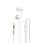REMAX RM-208 In-Ear Stereo Sleep Earphone with Wire Control + MIC, Support Hands-free White