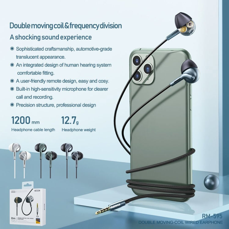 RM-595 Earphone – HiFi Bass Sound, Hands-Free