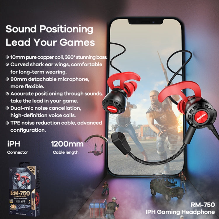 RM-750 Earphone – 8PIN Interface Gaming Earphone